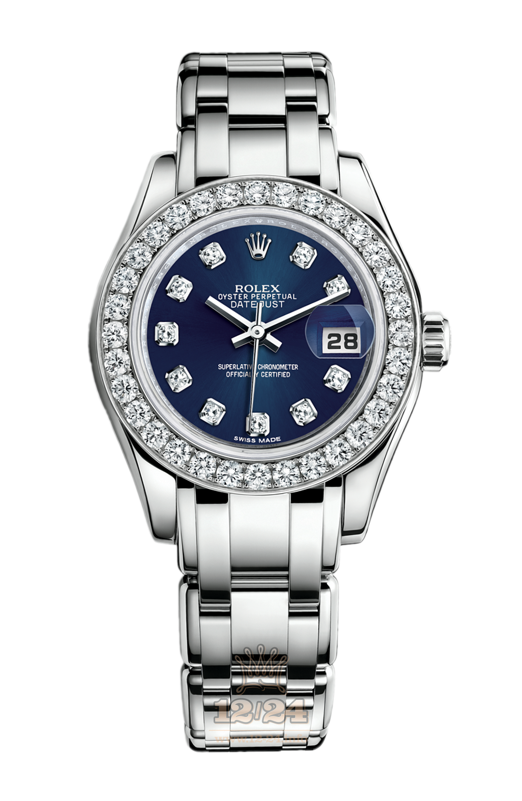 Rolex Lady-Datejust Watch 80299-0029 29 mm White gold Case Dark blue Dial