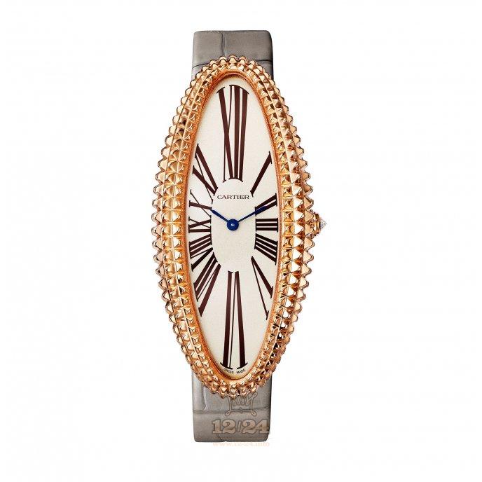 Cartier Baignoire Watch WGBA0010 52 mm Pink gold Case Golden Dial