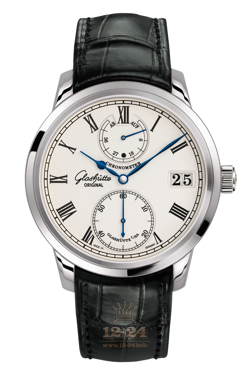 Glashutte Senator Watch 1-58-01-01-04-01 42 mm White gold Case Silver Dial