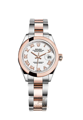 Rolex Datejust Watch 279161-0022 28 mm Steel / Pink gold Case White Dial