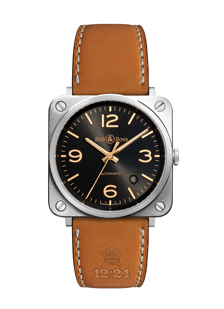 Bell & Ross Instruments Watch BRS92-G-HE-ST 39 mm Stainless steel PVD coating Case Black Dial