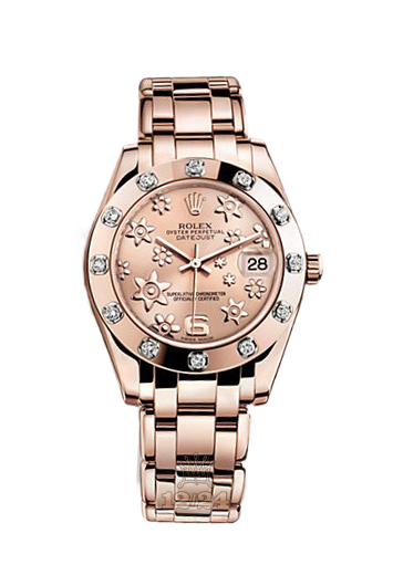 Rolex Pearlmaster Watch 81315-0020 34 mm Pink gold Case