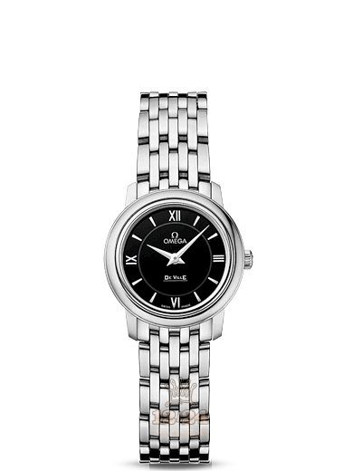 Omega Prestige Watch 424.10.24.60.01.001 24 mm Stainless steel Case Black Dial