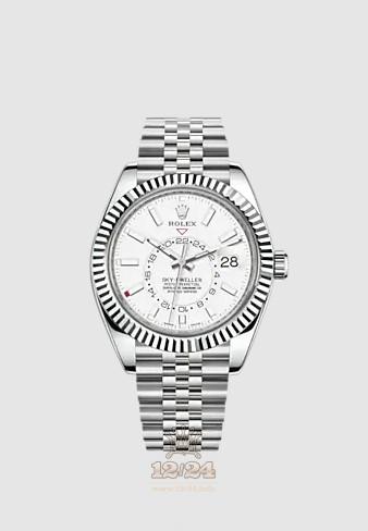 Rolex Sky-Dweller Watch 326934-0002 42 mm Stainless steel White gold Case White Dial