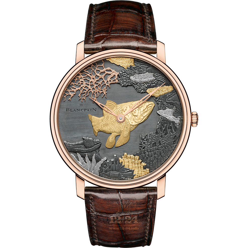 Blancpain Villeret Watch 6615-3616-55B-0 45 mm Pink gold Case Painted Dial