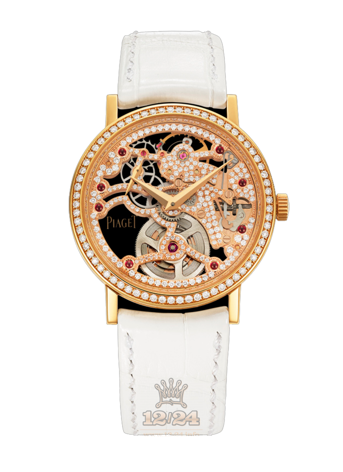 Piaget Altiplano Watch G0A38121 34 mm Pink gold Case Golden Dial