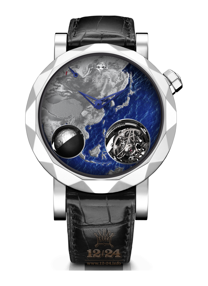 Graff MasterGraff Watch MGG48WGB_ASIA 48 mm White gold Case Silver Dark blue Painted Dial