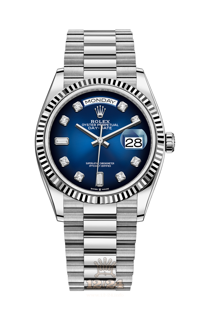 Rolex Day-Date Watch 128239-0023 36 mm White gold Case Dark blue Dial