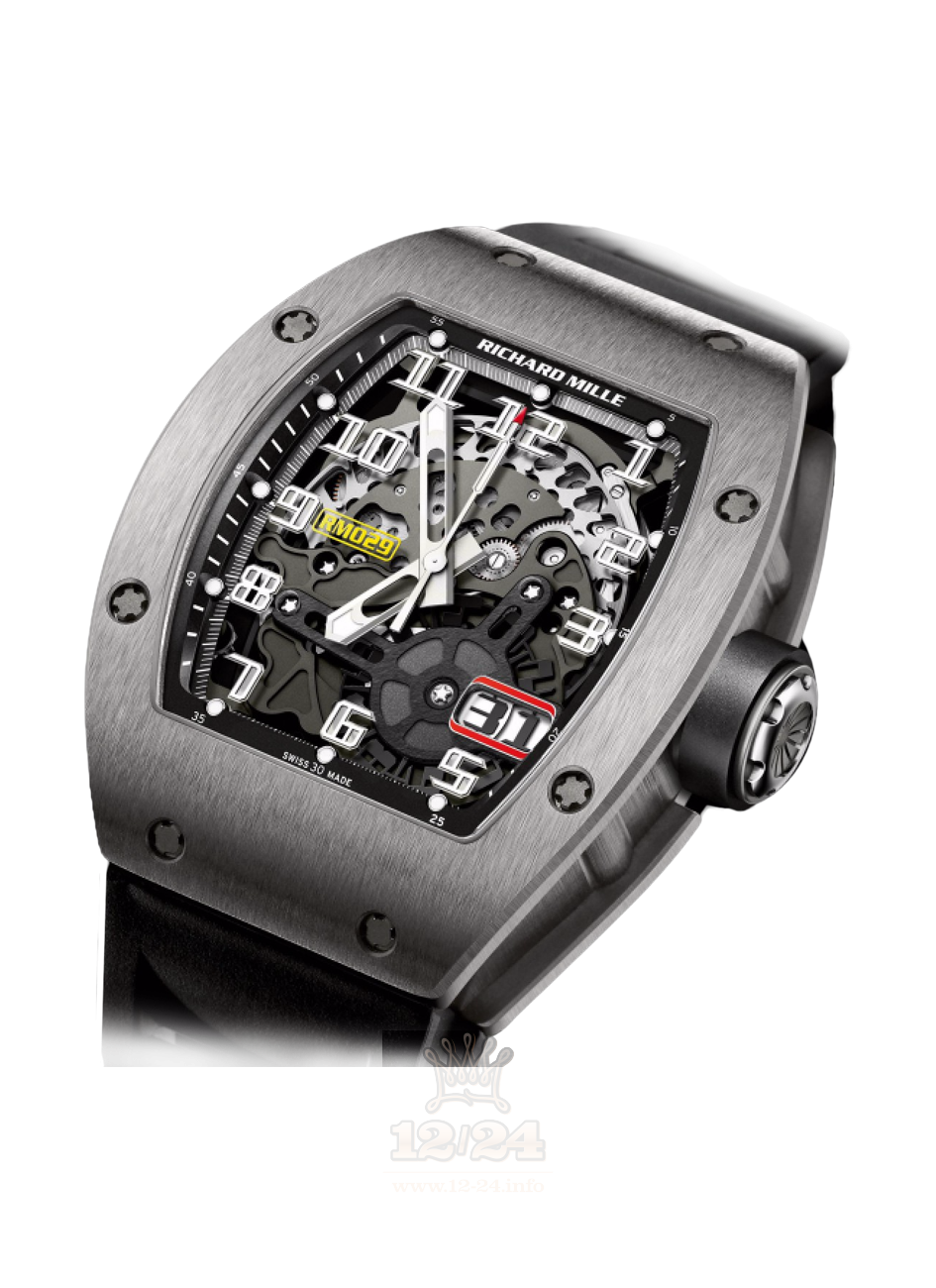 Richard Mille Men's Collection Watch RM 029 WG 48 mm White gold Case