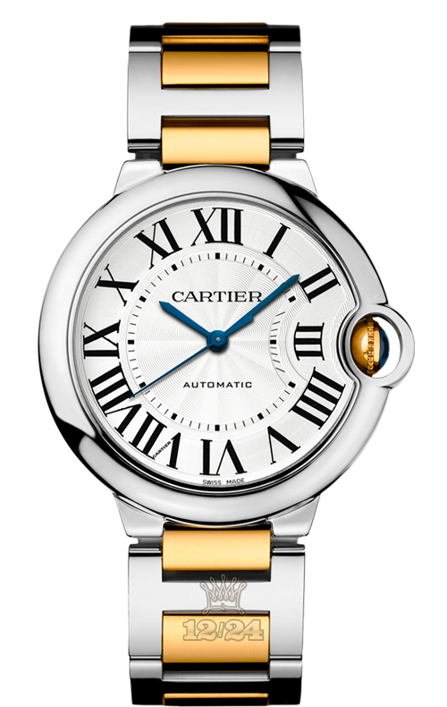 Cartier Ballon Bleu de Cartier Watch W6920047 37 mm Steel / Yellow gold Case Silver Dial