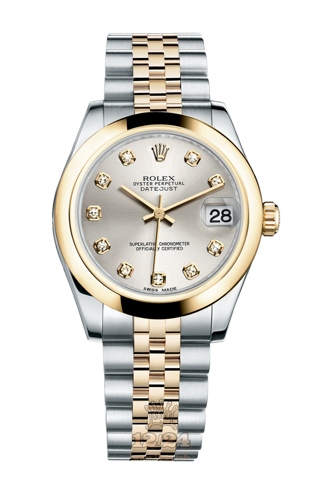 Rolex Lady-Datejust Watch 178243-0041 31 mm Steel / Yellow gold Case Silver Dial