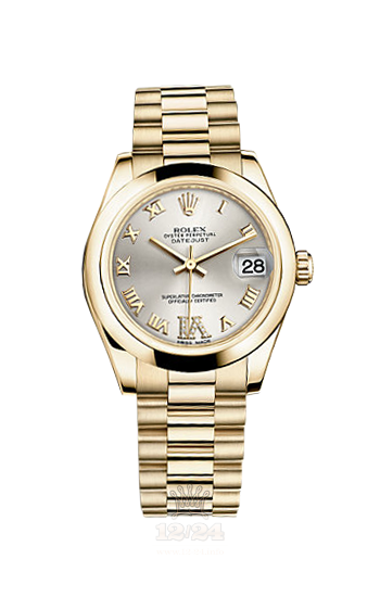 Rolex Datejust Watch 178248-0083 31 mm Yellow gold Case Silver Dial