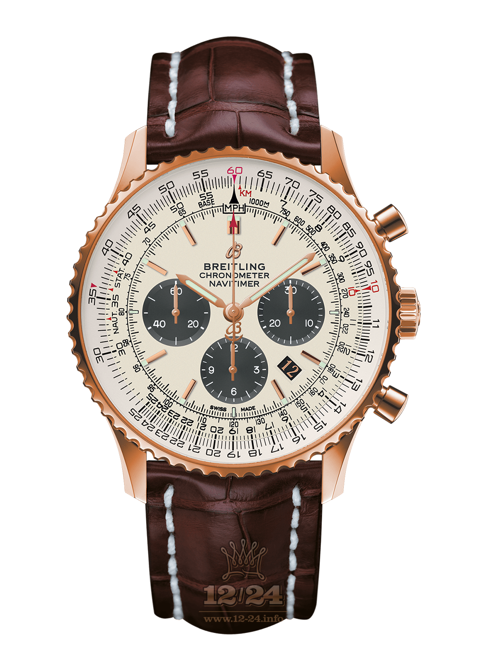 Breitling Navitimer Watch RB0127121G1P1 46 mm Red gold Case