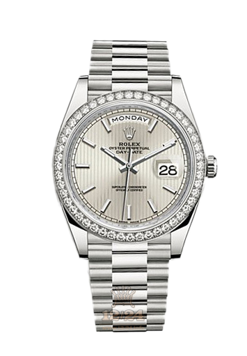 Rolex Day-Date Watch 228349rbr-0007 40 mm White gold Case Silver Dial