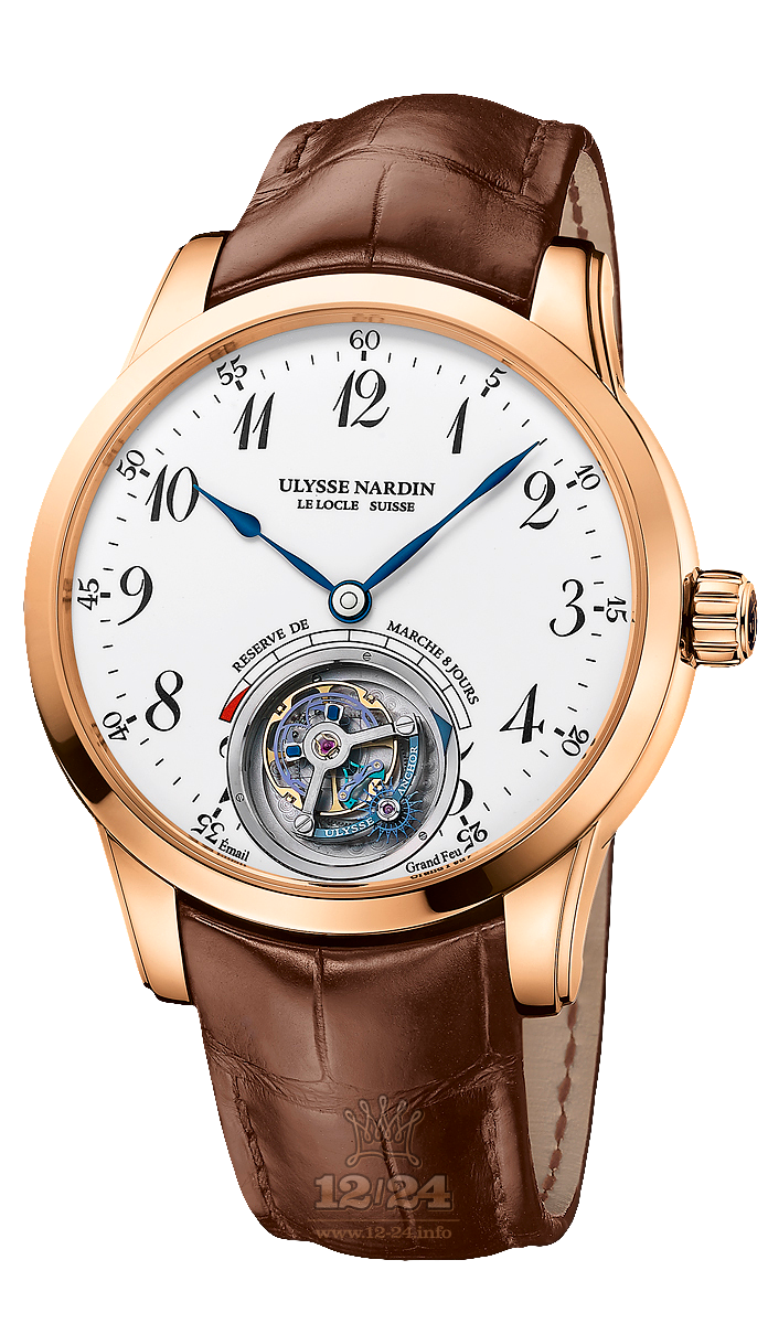 Ulysse Nardin Classic Watch 1786-133 44 mm Pink gold Case White Dial