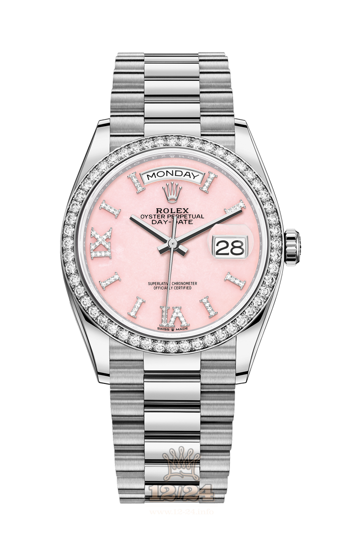 Rolex Day-Date Watch 128349rbr-0008 36 mm White gold Case Pink Dial
