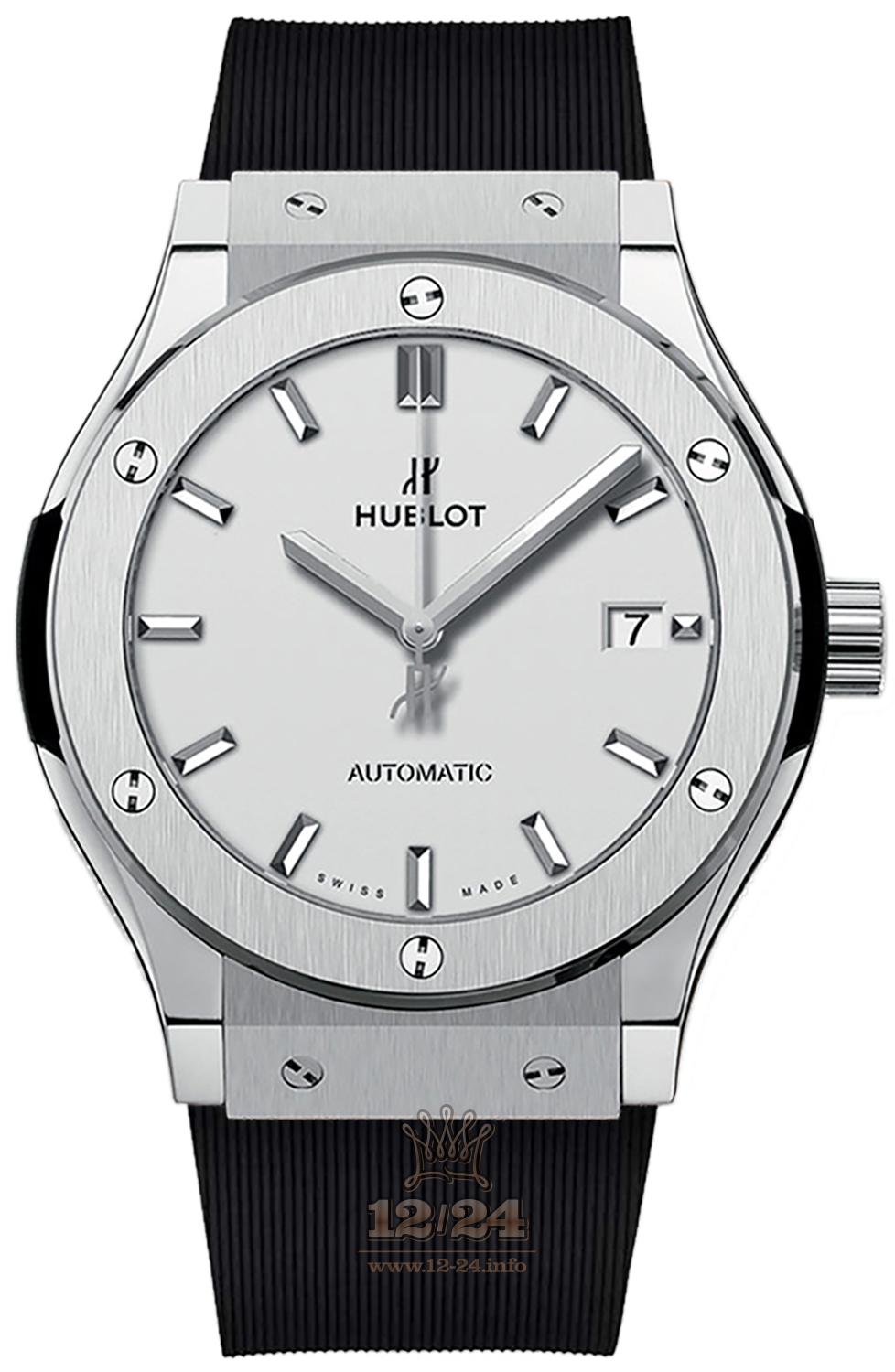 Hublot Classic Fusion Watch 542.NX.2611.RX 42 mm Titanium Case White Dial