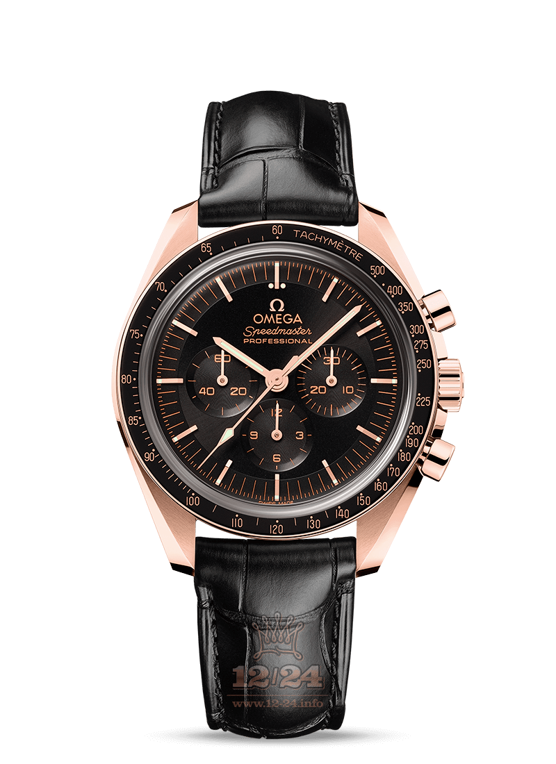 Omega Speedmaster Watch 310.63.42.50.01.001 42 mm Pink gold Case Black Dial