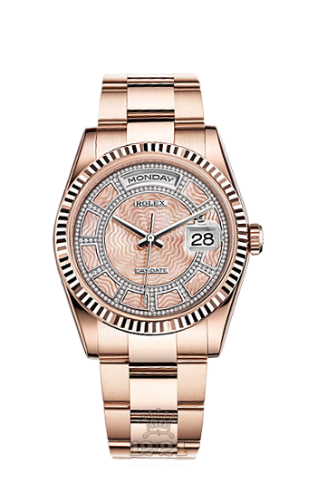 Rolex Day-Date Watch 118235f-0113 36 mm Pink gold Case Pink Dial
