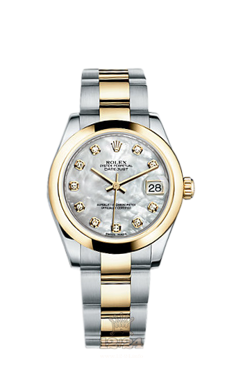 Rolex Lady-Datejust Watch 178243-0001 31 mm Steel / Yellow gold Case White Dial