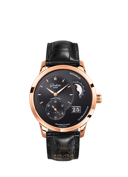 Glashutte Pano Watch 1-90-02-49-35-50 40 mm Red gold Case Black Dial