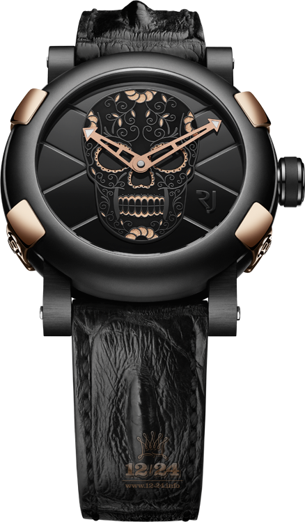 Romain Jerome Collaborations Watch RJ.T.AU.FM.001.11 46 mm Stainless steel Red gold PVD coating Case Black Dial