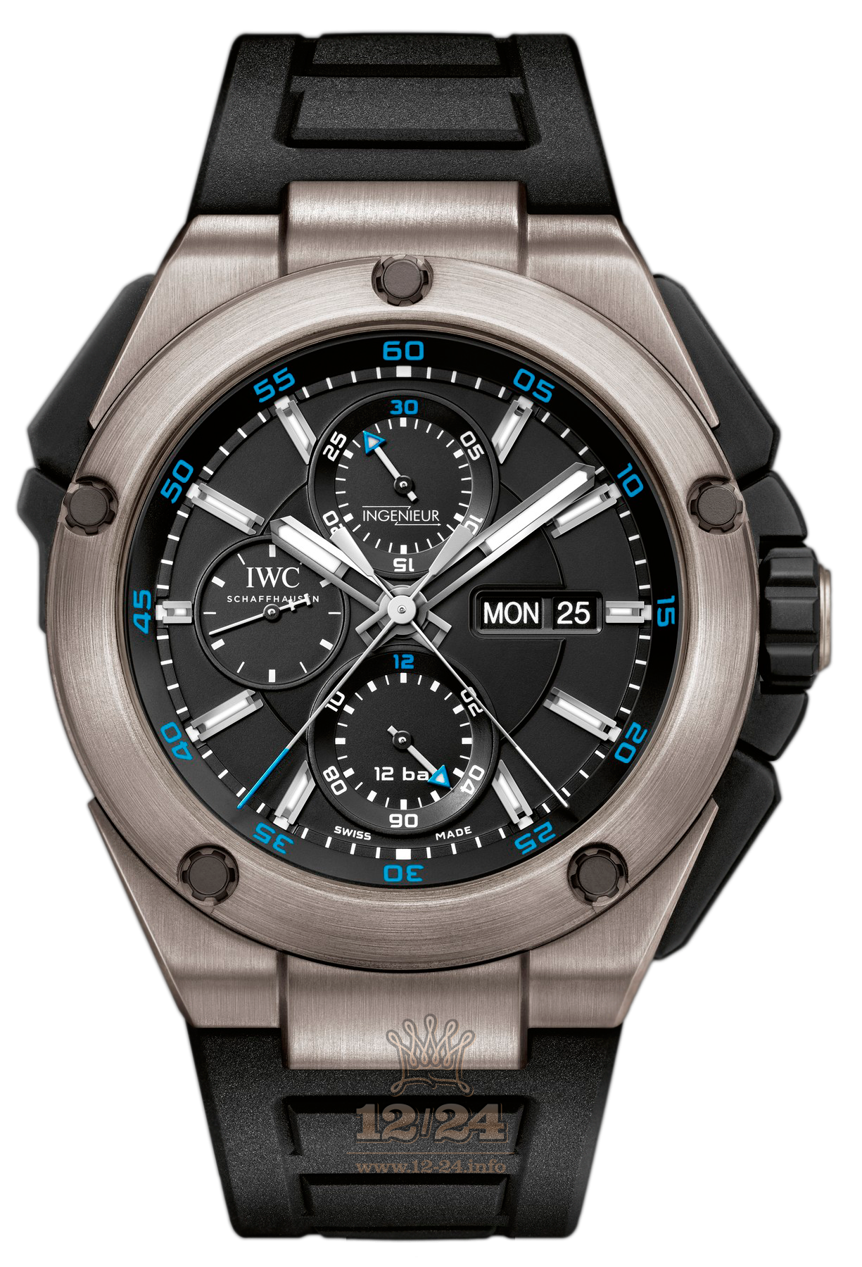 IWC Ingenieur Watch IW386503 45 mm Titanium Ceramics Case Black Dial