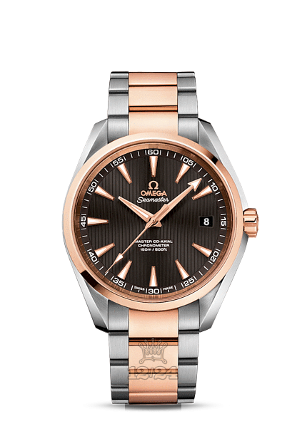 Omega Aqua Terra 150 M Watch 231.20.42.21.06.003 42 mm Steel / Pink gold Case Gray Dial