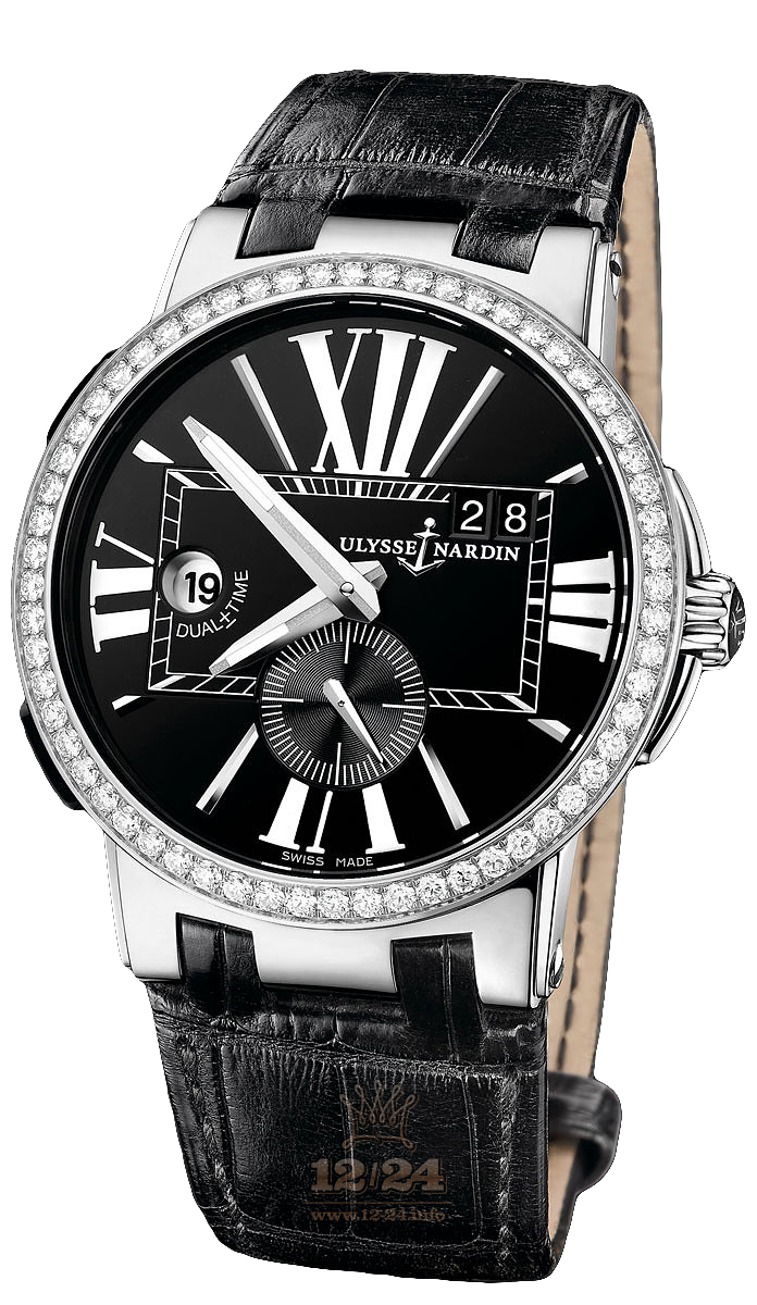 Ulysse Nardin Executive Watch 243-00B/42 43 mm Stainless steel Case Black Dial
