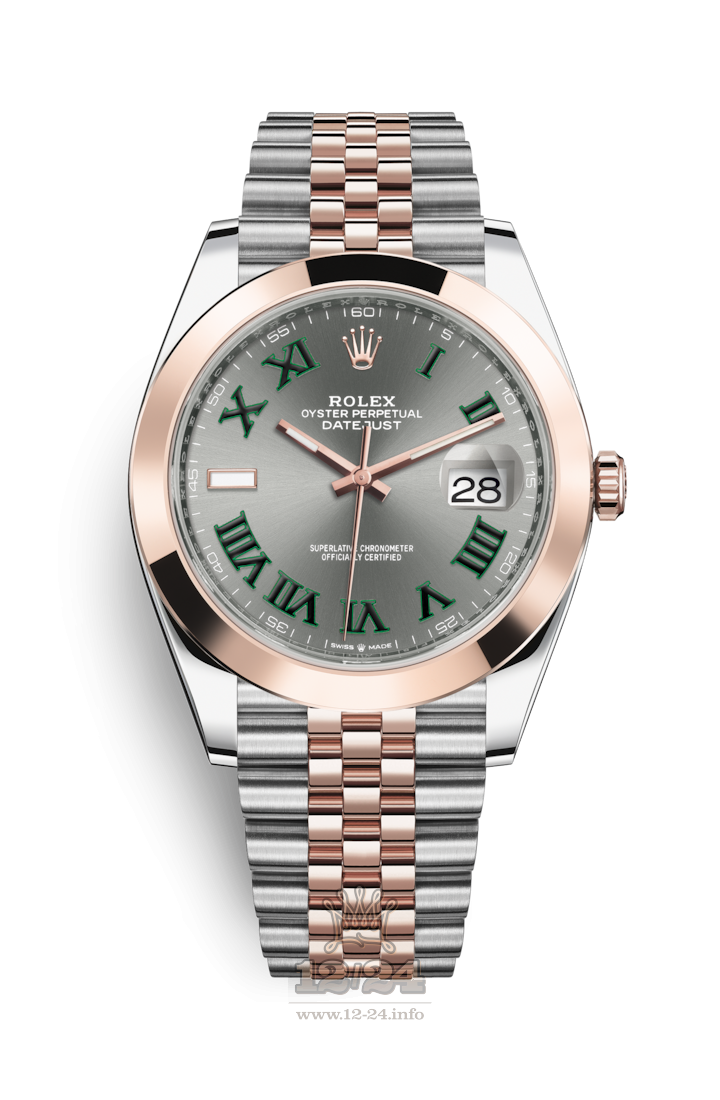 Rolex Datejust Watch 126301-0016 41 mm Steel / Pink gold Case Gray Dial