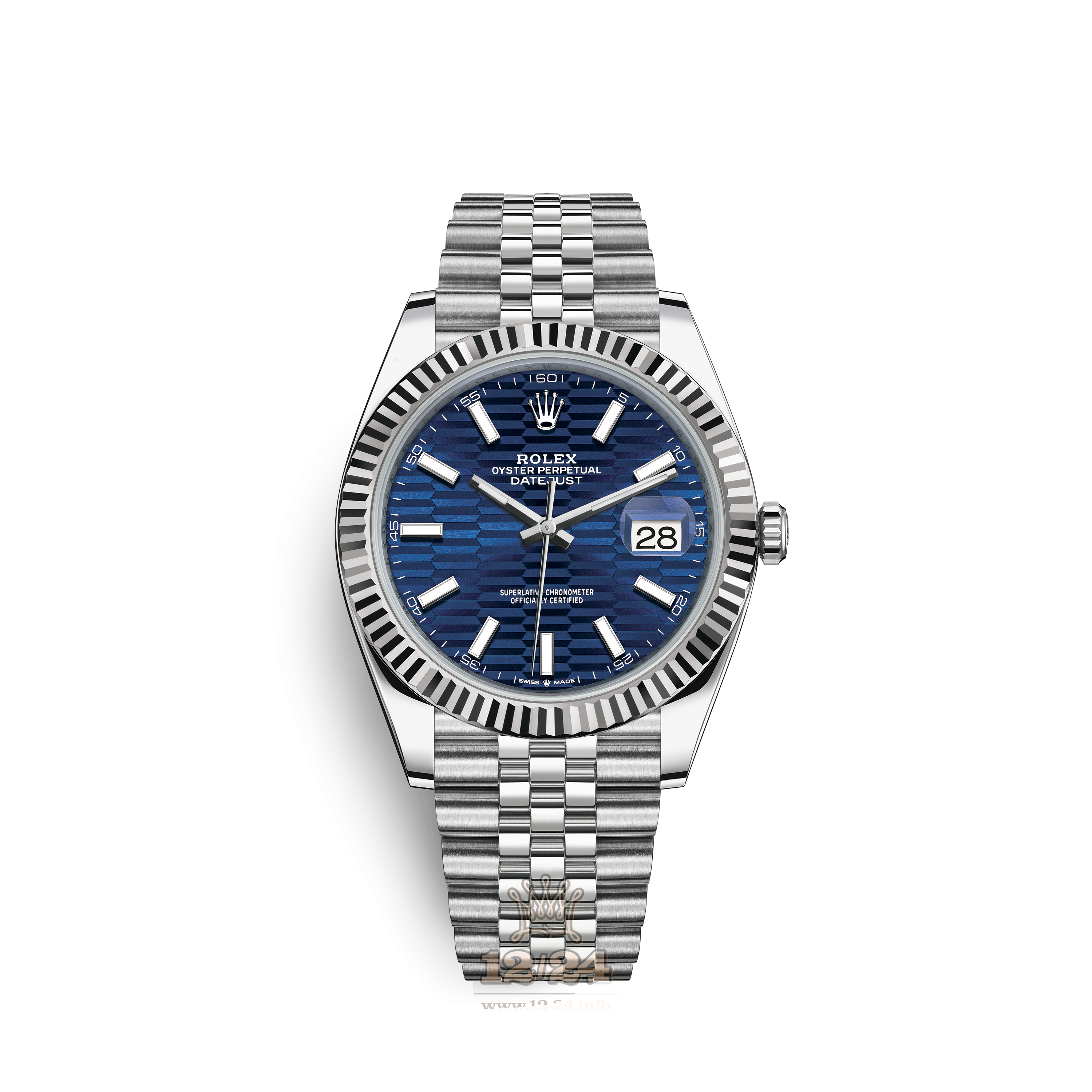 Rolex Datejust Watch 126334-0032 41 mm Stainless steel White gold Case Dark blue Dial
