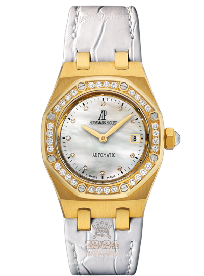Audemars Piguet Royal Oak Watch 77321BA.ZZ.D012CR.01 33 mm Yellow gold Case White Dial