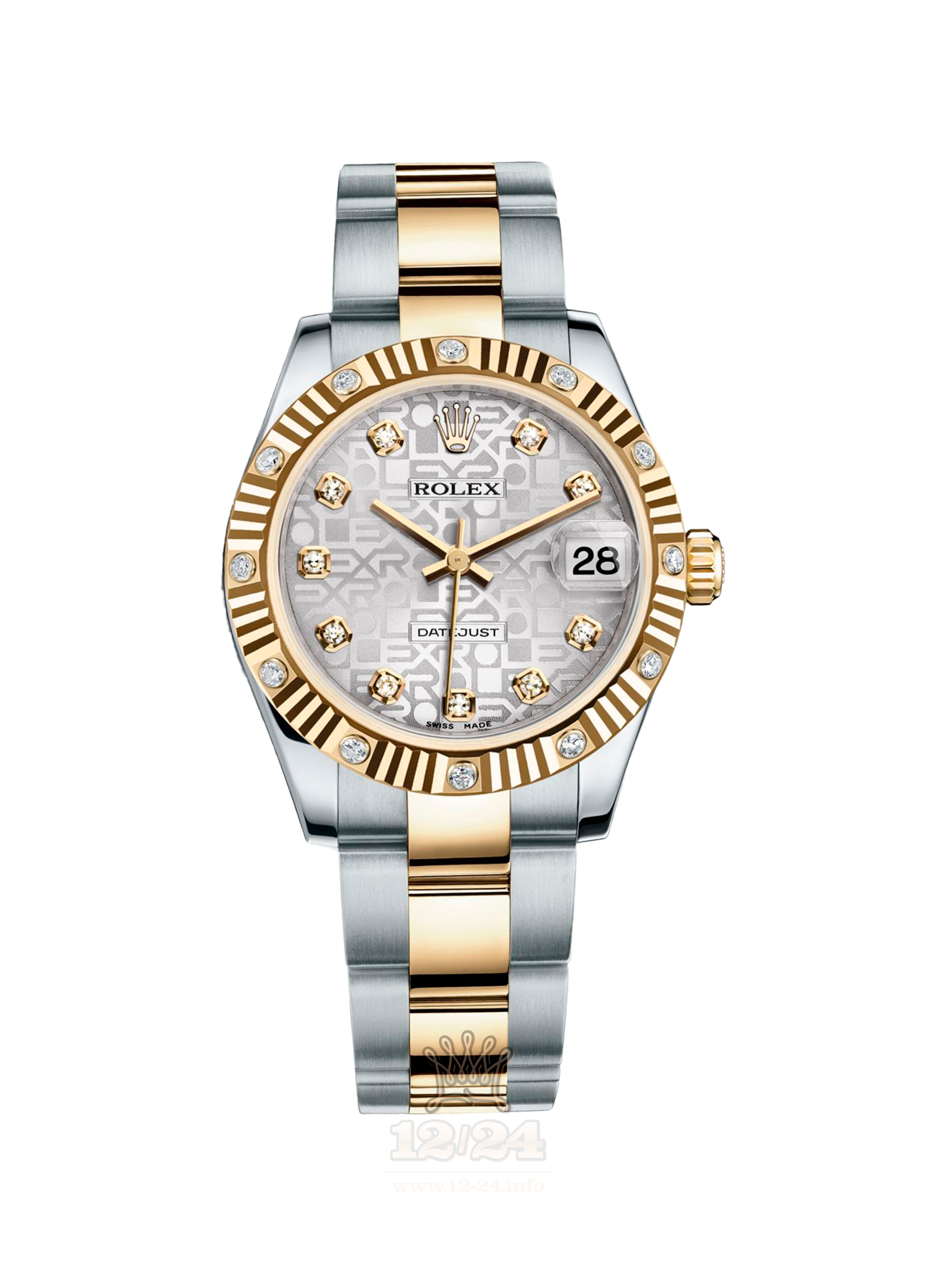 Rolex Datejust Watch 178313-0034 31 mm Steel / Yellow gold Case Silver Dial
