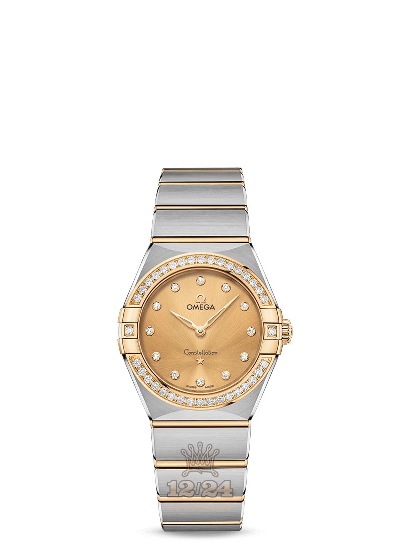 Omega Constellation Watch 131.25.28.60.58.001 28 mm Steel / Yellow gold Case Golden Dial