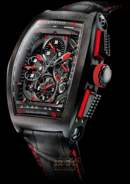 Cvstos Challenge Watch Challenge Chrono GP Red 54 mm Stainless steel PVD coating Case Black Red Dial
