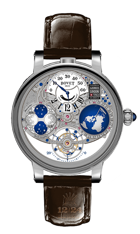 Bovet Dimier Watch R180002 46 mm White gold Case White Dial