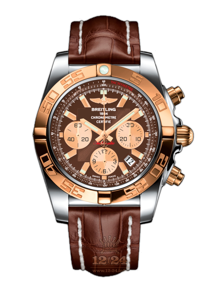 Breitling Chronomat Watch CB011012/Q576/739P/A20BA.1 44 mm Steel / Pink gold Case Brown (chocolate) Dial