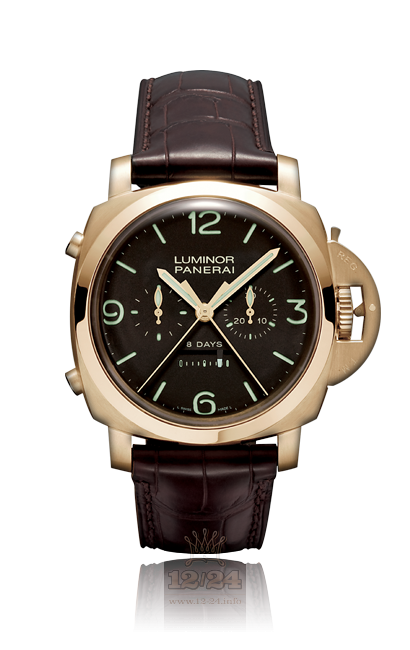 Panerai 2009 Watch PAM00319 47 mm Pink gold Case Brown (chocolate) Dial