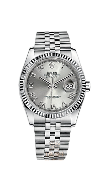 Rolex Datejust Watch 116234-0081 36 mm Steel / White gold Case Silver Dial