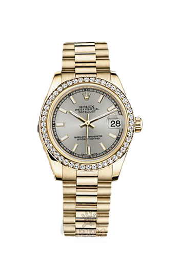 Rolex Datejust Watch 178288-0076 31 mm Yellow gold Case Silver Dial