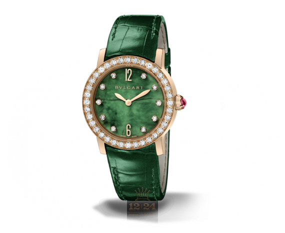 Bvlgari Bvlgari Bvlgari Watch 102423 BBLP33JGL/10 33 mm Pink gold Case Green Dial