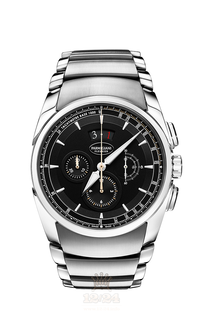 Parmigiani Fleurier Tonda Watch PFC274-0001404-B33002 Stainless steel Case Black Dial