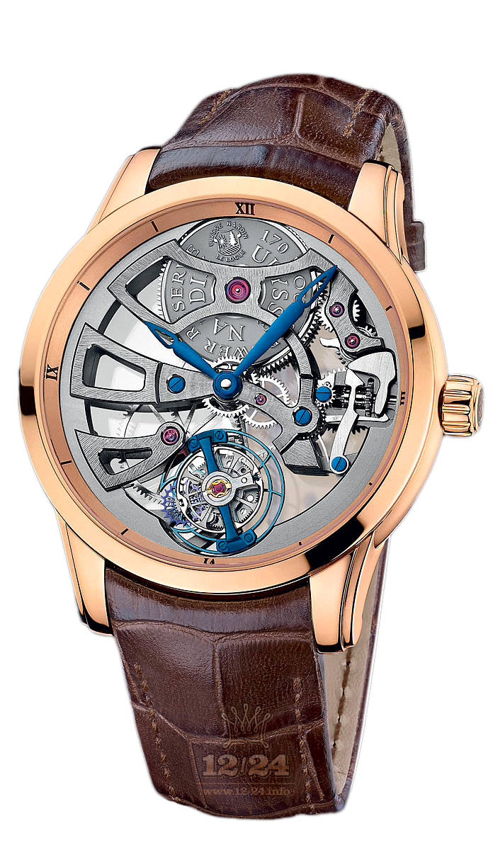 Ulysse Nardin Classic Watch 1706-129 44 mm Pink gold Case Silver Dial