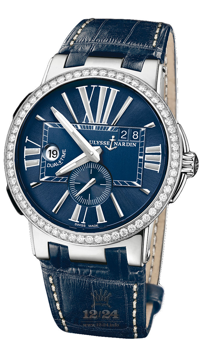 Ulysse Nardin Executive Watch 243-00B/43 43 mm Stainless steel Case Blue Dial