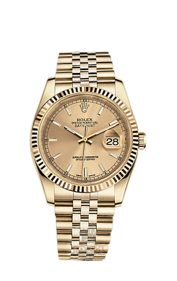 Rolex Datejust Watch 116238-0059 36 mm Yellow gold Case Brown (chocolate) Dial