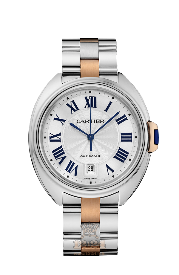 Cartier Cle de Cartier Watch W2CL0002 40 mm Steel / Pink gold Case Silver Dial