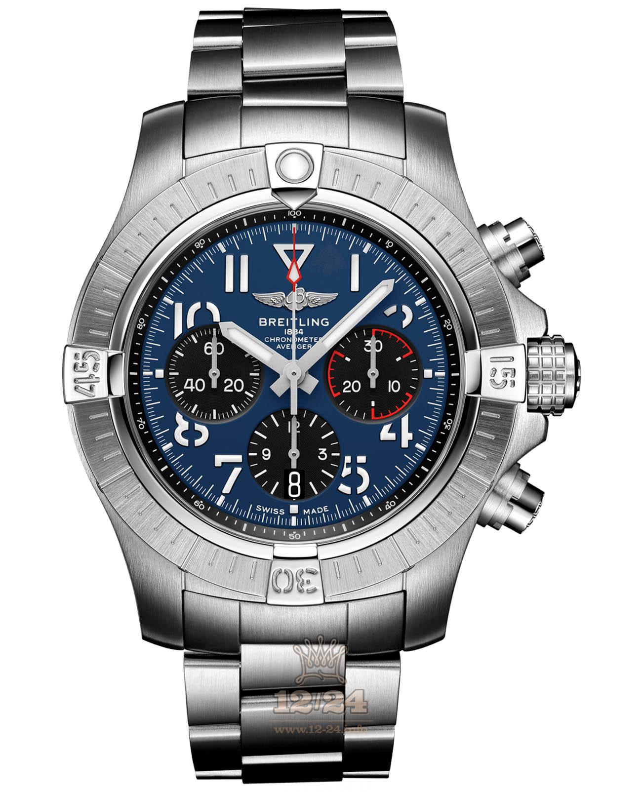Breitling Avenger Watch AB01821A1C1A1 45 mm Stainless steel Case Dark blue Dial