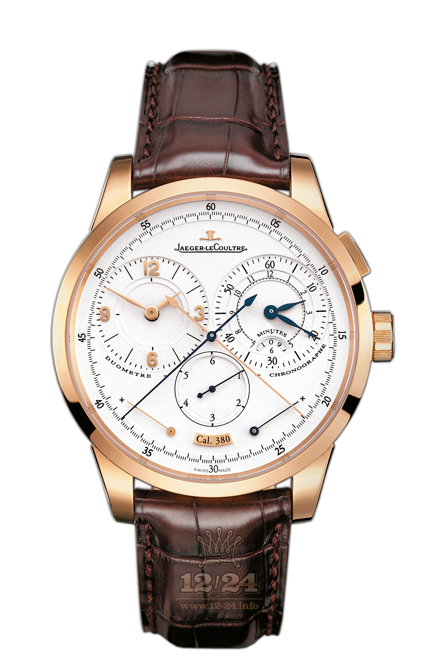 Jaeger-LeCoultre Duometre Watch 6012420 42 mm Pink gold Case White Silver Dial