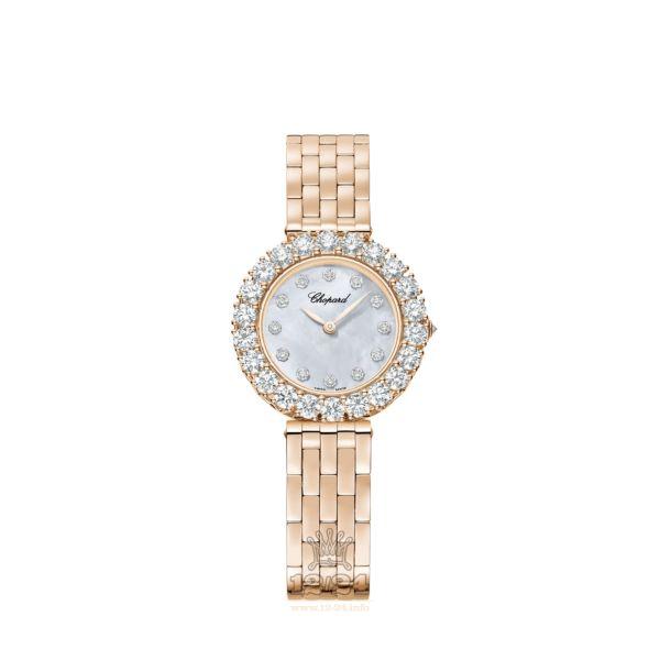Chopard L Heure du Diamant Watch 10A378-5601 30 mm Pink gold Case White Dial
