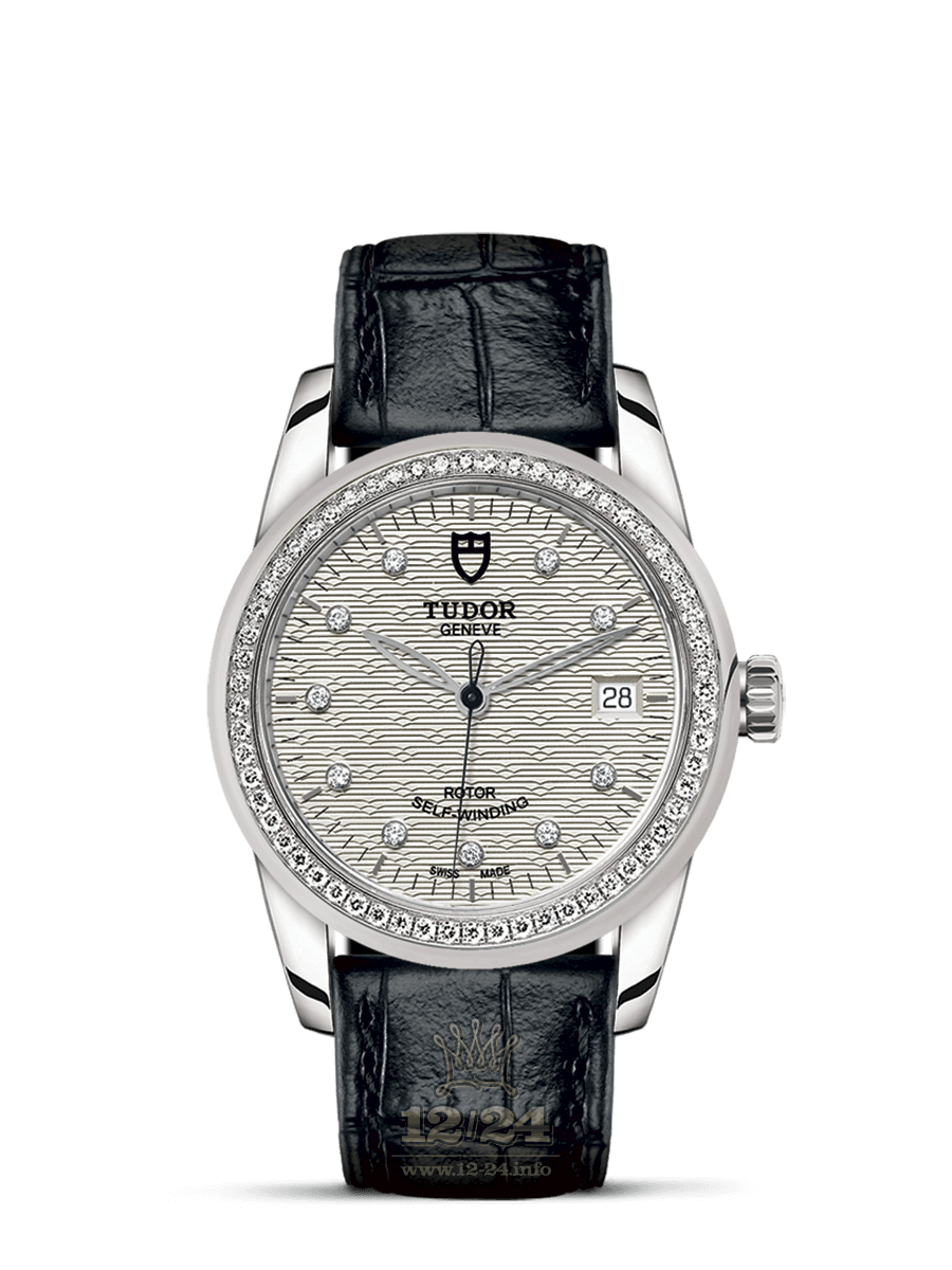 Tudor Glamour Watch M55020-0060 36 mm Stainless steel Case Silver Dial